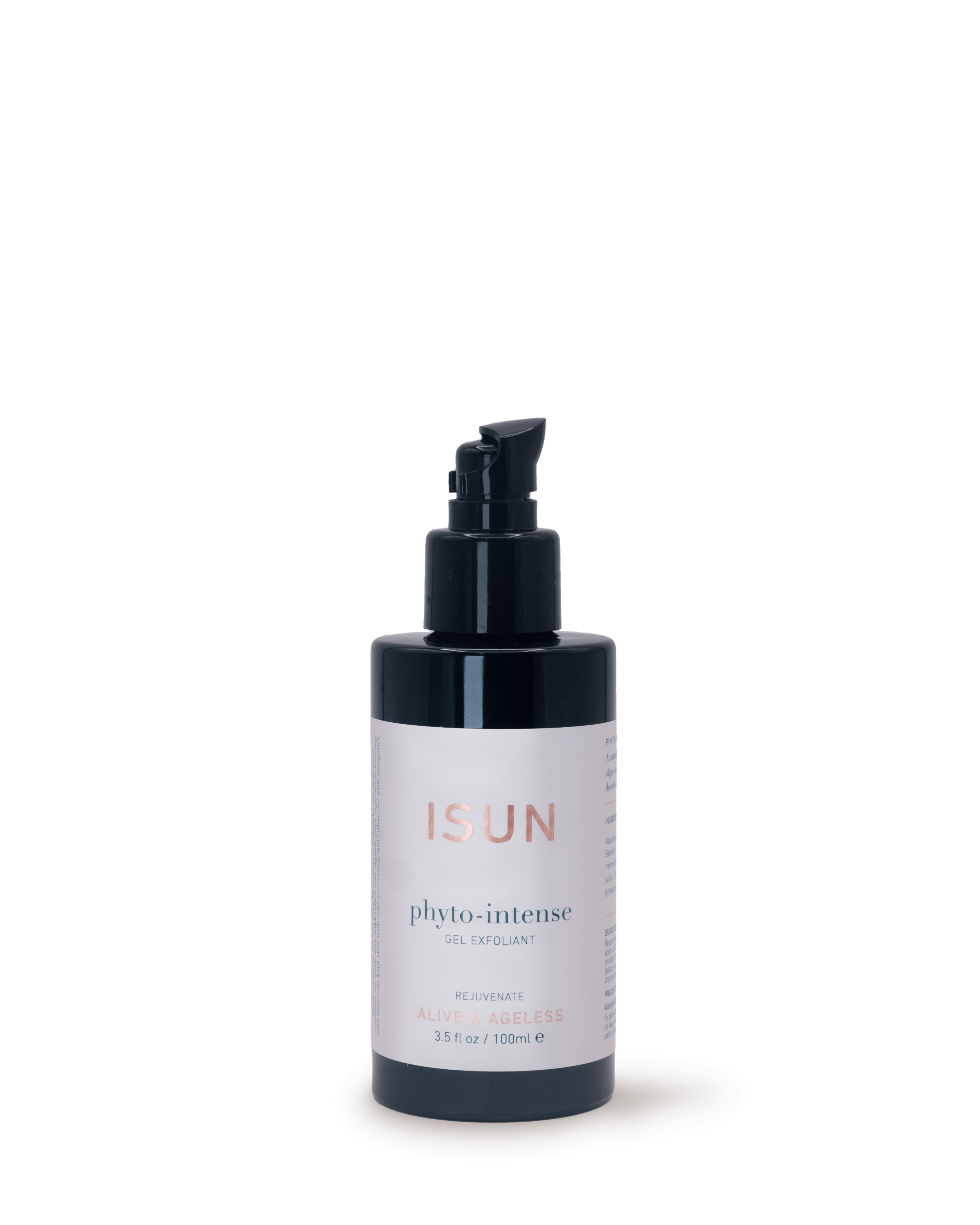 Skincare bottle labeled 'ISUN' on a white background