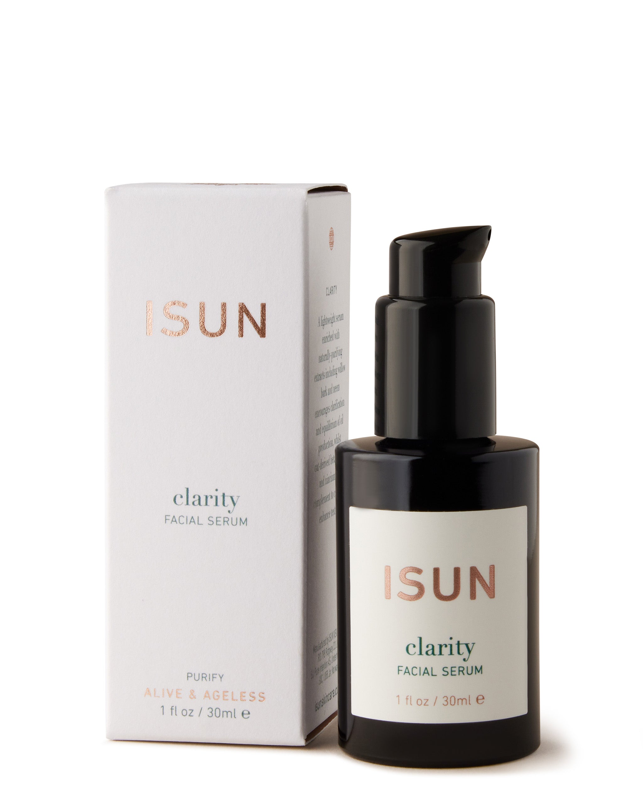 ISUN Clarity Serum Bottle with Box.